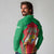 Mauritius Coat of Arms Long Sleeve Polo Shirt National Emblem Blended with Traditional Patterns