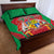 Mauritius Coat of Arms Quilt Bed Set National Emblem Blended with Traditional Patterns