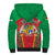 Mauritius Coat of Arms Sherpa Hoodie National Emblem Blended with Traditional Patterns