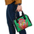Mauritius Coat of Arms Shoulder Handbag National Emblem Blended with Traditional Patterns