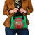 Mauritius Coat of Arms Shoulder Handbag National Emblem Blended with Traditional Patterns
