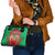 Mauritius Coat of Arms Shoulder Handbag National Emblem Blended with Traditional Patterns