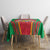 Mauritius Coat of Arms Tablecloth National Emblem Blended with Traditional Patterns