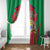 Mauritius Coat of Arms Window Curtain National Emblem Blended with Traditional Patterns