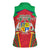 Mauritius Coat of Arms Women Sleeveless Polo Shirt National Emblem Blended with Traditional Patterns