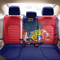 Mauritius Back Car Seat Cover National Emblem Integrated with Country's Shape – Symbolic Design