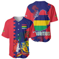 Mauritius Baseball Jersey National Emblem Integrated with Country's Shape – Symbolic Design