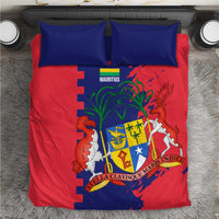 Mauritius Bedding Set National Emblem Integrated with Country's Shape – Symbolic Design