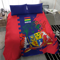 Mauritius Bedding Set National Emblem Integrated with Country's Shape – Symbolic Design