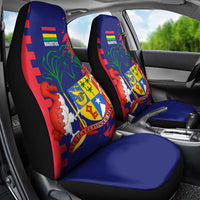 Mauritius Car Seat Cover National Emblem Integrated with Country's Shape – Symbolic Design