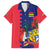 Mauritius Family Matching Long Sleeve Bodycon Dress and Hawaiian Shirt National Emblem Integrated with Country's Shape – Symbolic Design