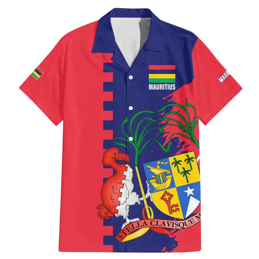 Mauritius Family Matching Mermaid Dress and Hawaiian Shirt National Emblem Integrated with Country's Shape – Symbolic Design