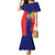 Mauritius Family Matching Mermaid Dress and Hawaiian Shirt National Emblem Integrated with Country's Shape – Symbolic Design
