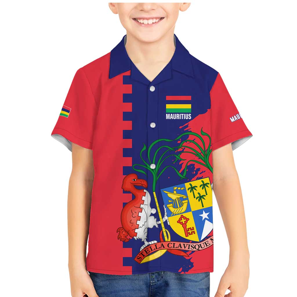 Mauritius Family Matching Mermaid Dress and Hawaiian Shirt National Emblem Integrated with Country's Shape – Symbolic Design