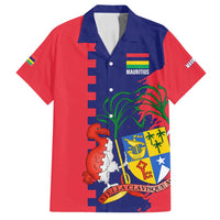 Mauritius Family Matching Summer Maxi Dress and Hawaiian Shirt National Emblem Integrated with Country's Shape – Symbolic Design