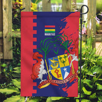 Mauritius Garden Flag National Emblem Integrated with Country's Shape – Symbolic Design