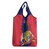 Mauritius Grocery Bag National Emblem Integrated with Country's Shape – Symbolic Design