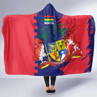 Mauritius Hooded Blanket National Emblem Integrated with Country's Shape – Symbolic Design