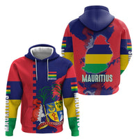 Mauritius Hoodie National Emblem Integrated with Country's Shape – Symbolic Design