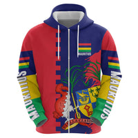 Mauritius Hoodie National Emblem Integrated with Country's Shape – Symbolic Design