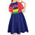 Mauritius Kid Short Sleeve Dress National Emblem Integrated with Country's Shape – Symbolic Design