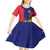 Mauritius Kid Short Sleeve Dress National Emblem Integrated with Country's Shape – Symbolic Design
