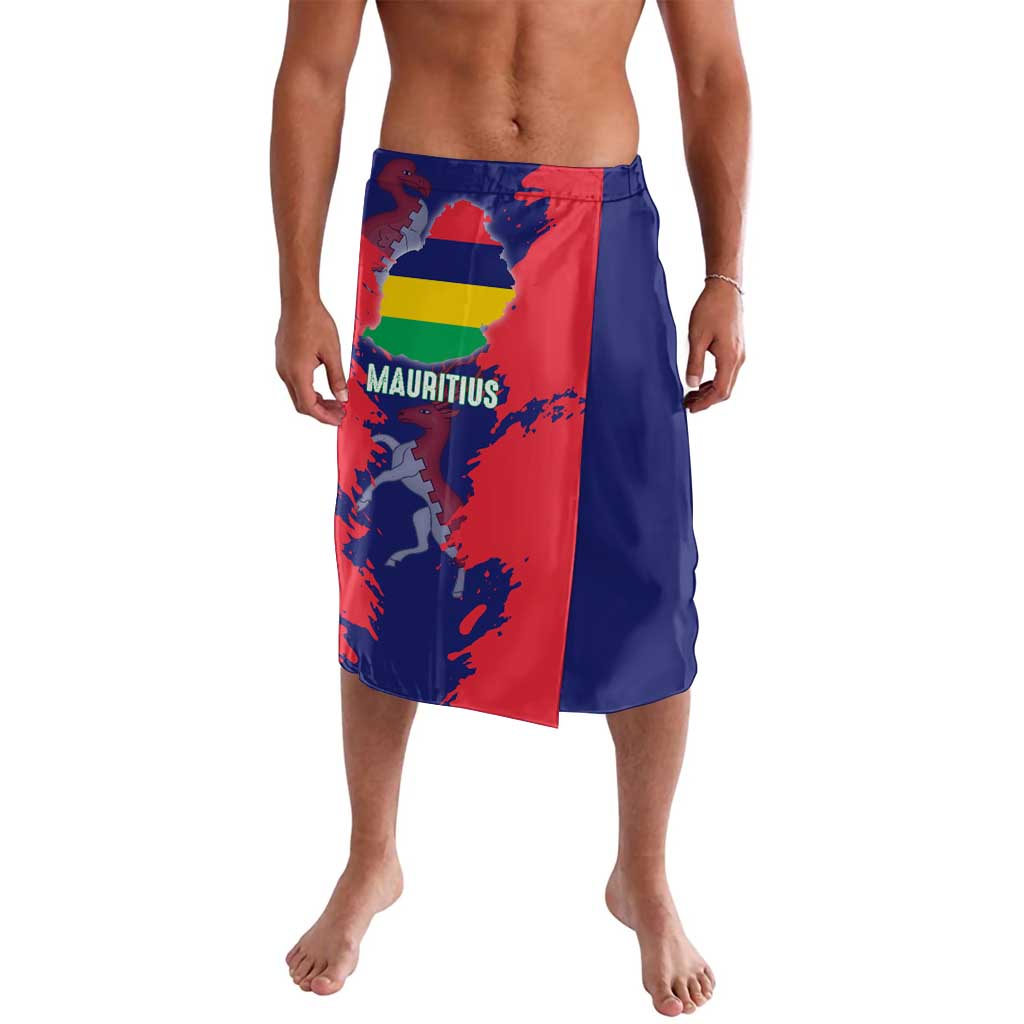 Mauritius Lavalava National Emblem Integrated with Country's Shape – Symbolic Design