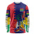 Mauritius Long Sleeve Shirt National Emblem Integrated with Country's Shape – Symbolic Design