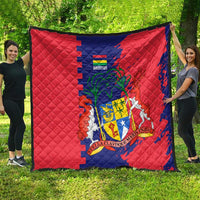 Mauritius Quilt National Emblem Integrated with Country's Shape – Symbolic Design