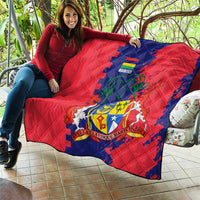 Mauritius Quilt National Emblem Integrated with Country's Shape – Symbolic Design