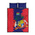 Mauritius Quilt Bed Set National Emblem Integrated with Country's Shape – Symbolic Design