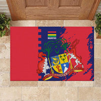 Mauritius Rubber Doormat National Emblem Integrated with Country's Shape – Symbolic Design
