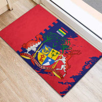 Mauritius Rubber Doormat National Emblem Integrated with Country's Shape – Symbolic Design