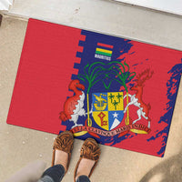 Mauritius Rubber Doormat National Emblem Integrated with Country's Shape – Symbolic Design