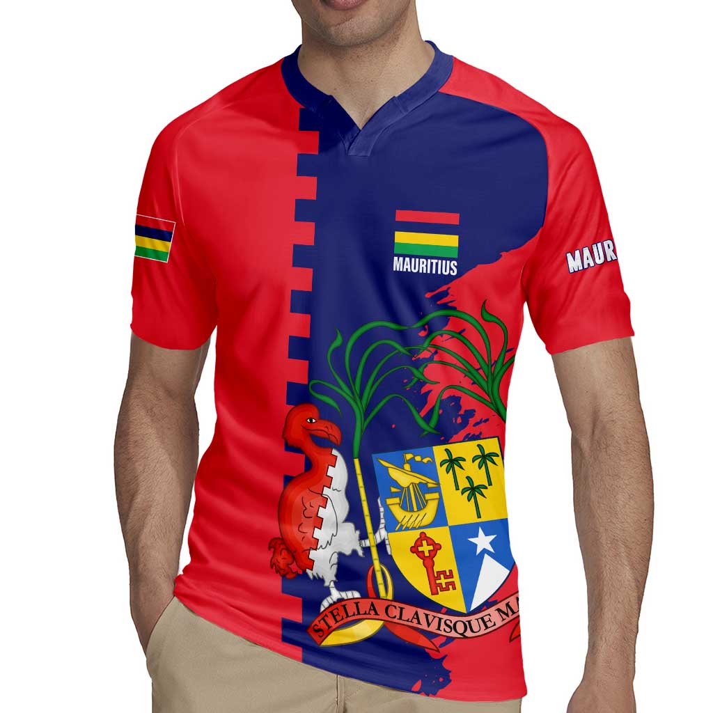 Mauritius Rugby Jersey National Emblem Integrated with Country's Shape – Symbolic Design