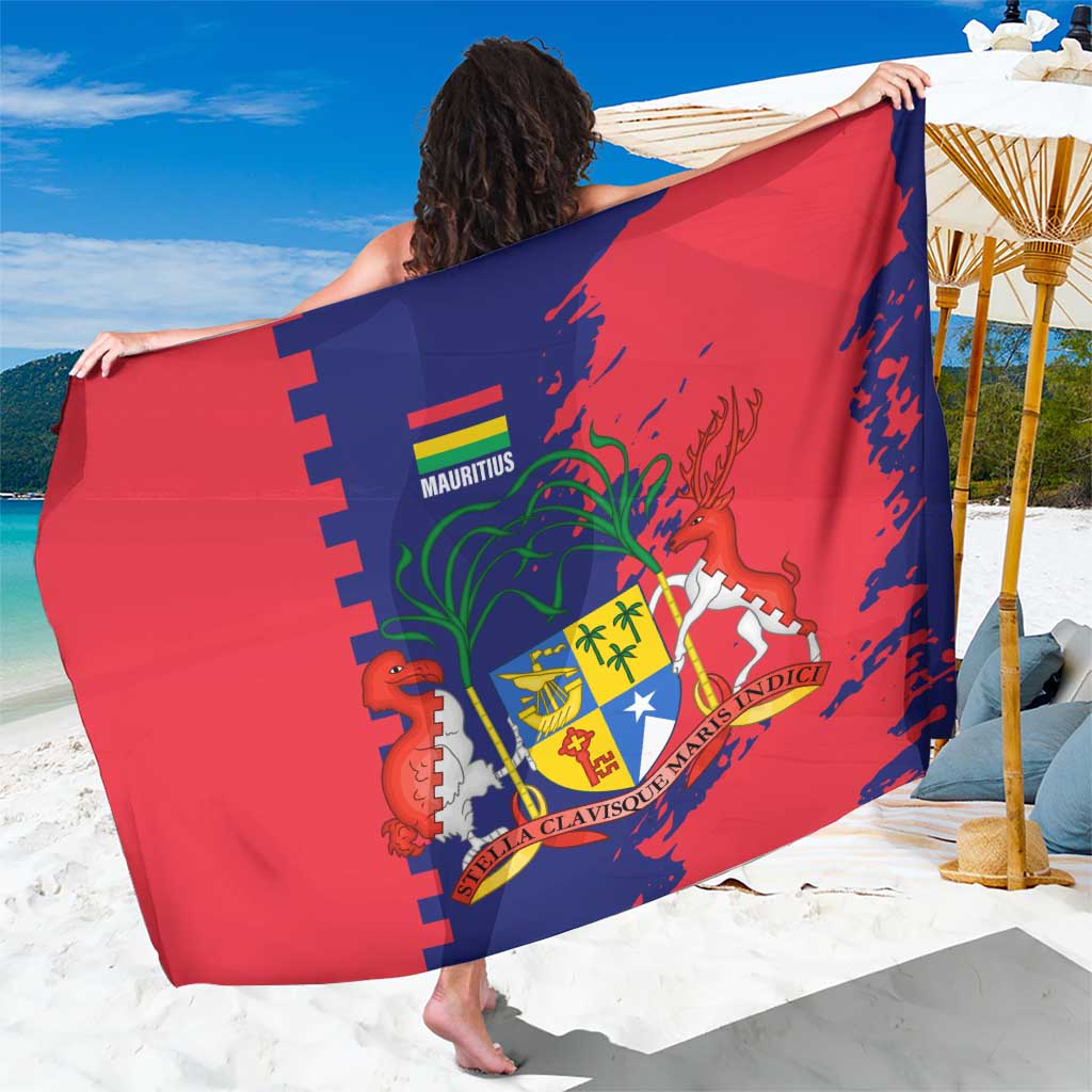 Mauritius Sarong National Emblem Integrated with Country's Shape – Symbolic Design