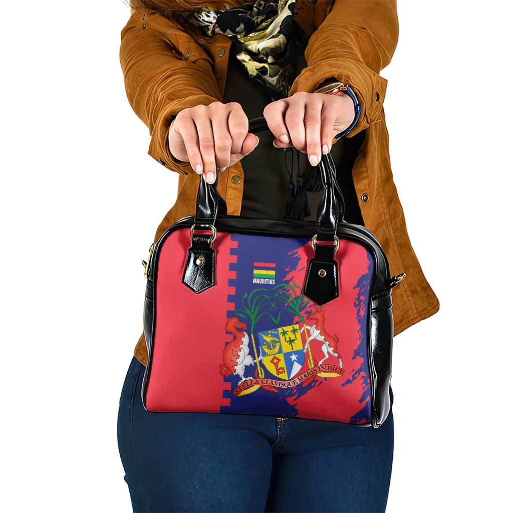 Mauritius Shoulder Handbag National Emblem Integrated with Country's Shape – Symbolic Design