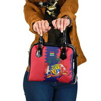 Mauritius Shoulder Handbag National Emblem Integrated with Country's Shape – Symbolic Design