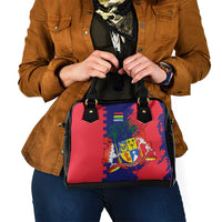 Mauritius Shoulder Handbag National Emblem Integrated with Country's Shape – Symbolic Design