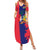Mauritius Summer Maxi Dress National Emblem Integrated with Country's Shape – Symbolic Design