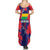 Mauritius Summer Maxi Dress National Emblem Integrated with Country's Shape – Symbolic Design