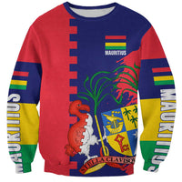 Mauritius Sweatshirt National Emblem Integrated with Country's Shape – Symbolic Design