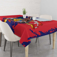 Mauritius Tablecloth National Emblem Integrated with Country's Shape – Symbolic Design