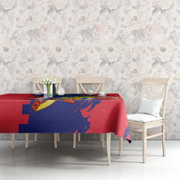 Mauritius Tablecloth National Emblem Integrated with Country's Shape – Symbolic Design