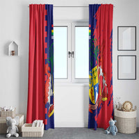Mauritius Window Curtain National Emblem Integrated with Country's Shape – Symbolic Design