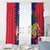 Mauritius Window Curtain National Emblem Integrated with Country's Shape – Symbolic Design