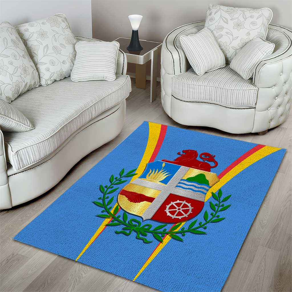 Aruba Area Rug National Emblem Featuring the Lion Symbol - Majestic Design