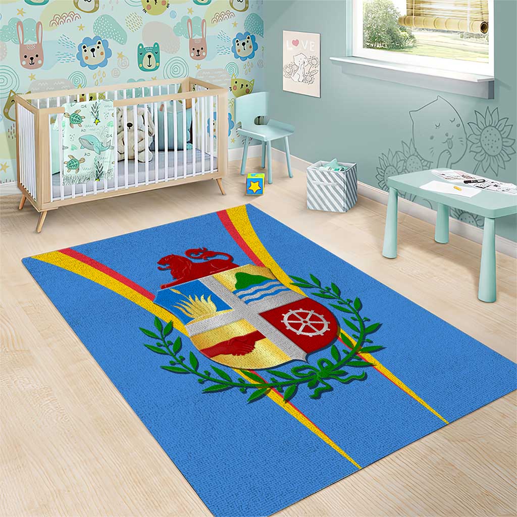 Aruba Area Rug National Emblem Featuring the Lion Symbol - Majestic Design