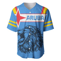 Aruba Baseball Jersey National Emblem Featuring the Lion Symbol - Majestic Design
