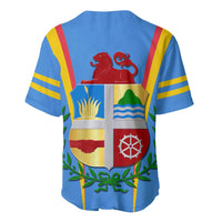 Aruba Baseball Jersey National Emblem Featuring the Lion Symbol - Majestic Design